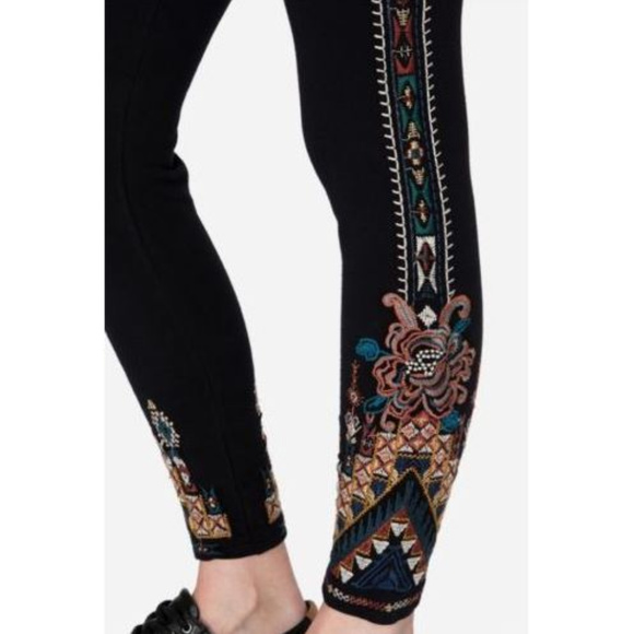 Johnny Was JWLA Nala Embroidered Legging sz Large - Picture 2 of 3